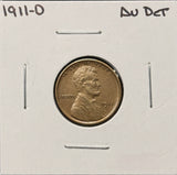 1911-D Lincoln Wheat Cents, AU Details, Cleaned. (26432)