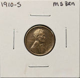 1910-S Lincoln Wheat Cents, Choice Uncirculated. (26436)