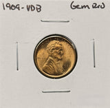 1909-P VDB Lincoln Wheat Cents, Gem Uncirculated Red. (26444)