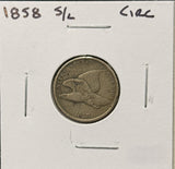 1858-P Flying Eagle Cent Small Cents: Small Letters, Nicely Circulated . (26456)