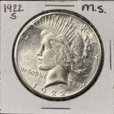1922-S Peace Silver Dollar, Nice Uncirculated, (26568)