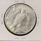 1923-S Peace Silver Dollar, Choice AU+, (26578)