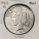 1923-S Peace Silver Dollar, Choice AU+, (26582)