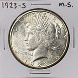1923-S Peace Silver Dollar, Nice Uncirculated, (26588)