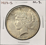 1923-S Peace Silver Dollar, Nice Uncirculated, (26590)