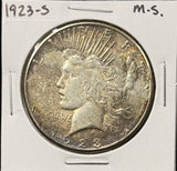 1923-S Peace Silver Dollar, Nice Uncirculated, (26592)