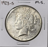 1923-S Peace Silver Dollar, Nice Uncirculated, (26596)