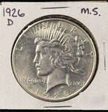1926-D Peace Silver Dollar, Choice Uncirculated, (26602)