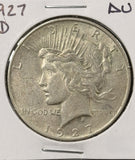 1927-D Peace Silver Dollar, Choice AU, (26610)