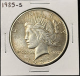 1935-S Peace Silver Dollar, Nice Uncirculated, (26630)