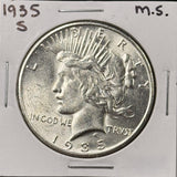 1935-S Peace Silver Dollar, Nice Uncirculated, (26634)