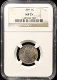1889-P Liberty 'V' Nickel, MS65 NGC. (26644)