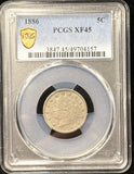 1886-P Liberty 'V' Nickel, XF45 PCGS GS. (26646)