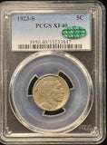 1923-S Buffalo Nickel, XF40 PGCS+CAC. (26652)