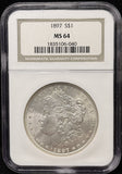 1897-P Morgan Silver Dollar, MS64 NGC. (26658)