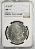 1878-P 8TF Morgan Silver Dollar, MS65 NGC. (26660)