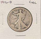 1916-D Walking Liberty Half Dollar, Nicely Circulated. (26674)
