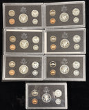 1992-1998 Silver Proof sets, Complete Run in OGP, 7 sets in all.