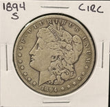 1894-S Morgan Silver Dollar, Nicely Circulated, (26770)