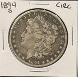 1894-S Morgan Silver Dollar, Nicely Circulated, (26772)