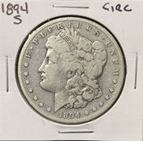 1894-S Morgan Silver Dollar, Nicely Circulated, (26774)