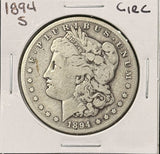 1894-S Morgan Silver Dollar, Nicely Circulated, (26776)