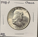 1948-P Franklin Half Dollar, Choice Uncirculated FBL, (26782)