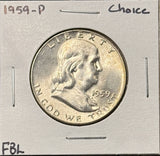 1959-P Franklin Half Dollar, Choice Uncirculated FBL,  (26818)