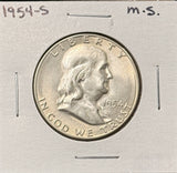1954-S Franklin Half Dollar, Choice Uncirculated,  (26830)