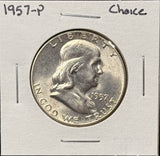 1957-P Franklin Half Dollar, Choice Uncirculated,  (26838)