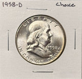 1958-D Franklin Half Dollar, Choice Uncirculated,  (26846)