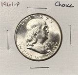 1961-P Franklin Half Dollar, Choice Uncirculated,  (26850)