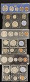 1954-1959 Silver Proof sets, Complete Run, 6 sets in all.