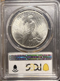 1927-P Peace Silver Dollar, MS64 PCGS, White (26877)