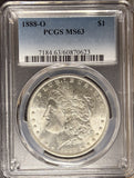 1888-O Morgan Silver Dollar, MS63 PCGS, White (26881)
