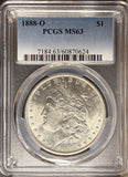 1888-O Morgan Silver Dollar, MS63 PCGS, White (26883)