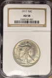 1917-P Walking Liberty Half Dollar, AU58 NGC, (26901)