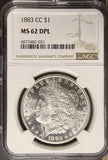 1883-CC Morgan Silver Dollar, MS62 DPL NGC, White (26907)