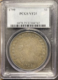 1799 P Draped Bust Dollars: Irregular Date - 15 Star Reverse, VF25 PCGS (26915)