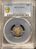 1895-O Barber Dime, Key Date, G04 PCGS (26918). Straight Grade Original Coin.