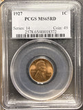1927-P Lincoln Wheat Cent, MS65RD PCGS (26920)