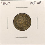 1867-P Indian Head Cent, Nicely Circulated VF/XF, (26950)