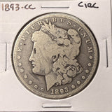 1893-CC Morgan Silver Dollar, Nicely Circulated, (26962)