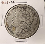 1878-CC Morgan Silver Dollar, Nicely Circulated, (26982)