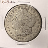 1878-CC Morgan Silver Dollar, Nicely Circulated, (26984)