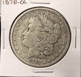 1878-CC Morgan Silver Dollar, Nicely Circulated, (26990)