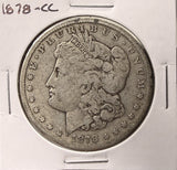 1878-CC Morgan Silver Dollar, Nicely Circulated, (26996)