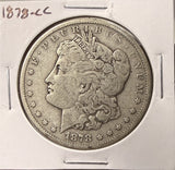 1878-CC Morgan Silver Dollar, Nicely Circulated, (26998)
