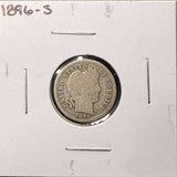 1896-S Barber Dime, Nicely Circulated (27004)