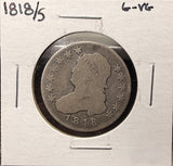1818/5 Capped Bust Quarter, Well Circulated, (27050)